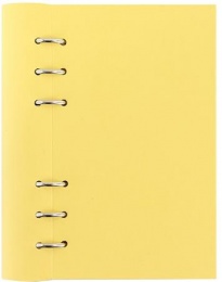 Tervező, naptár és füzet betéttel, A5, FILOFAX "Clipbook Classic Pastel", pasztellsárga